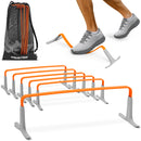 Meister ZoomFlex 6" Agility Hurdles - 6 Pack w/ Carry Bag - Safety Orange