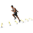 Meister ZoomFlex 6" Agility Hurdles - 6 Pack w/ Carry Bag - Electric Yellow