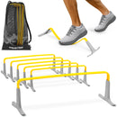 Meister ZoomFlex 6" Agility Hurdles - 6 Pack w/ Carry Bag - Electric Yellow