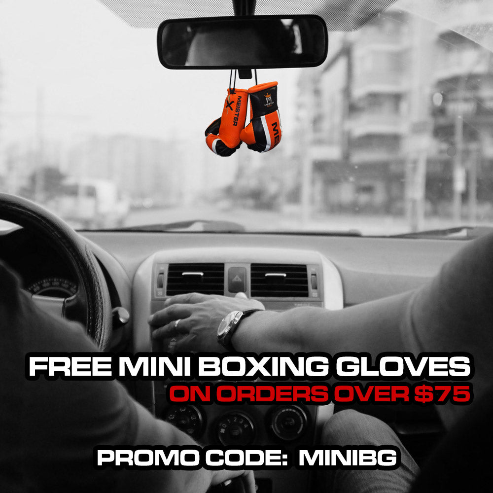 Free Mini Boxing Gloves with purchase of $75 or more! Meisterelite.com promo code: MINIBG