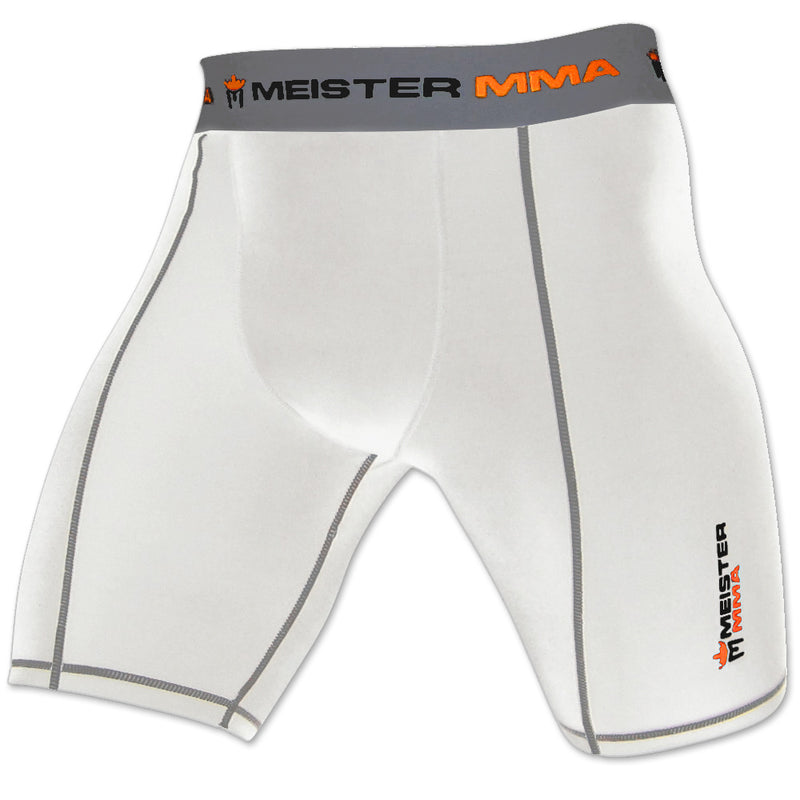 Meister Compression Rush Shorts w/ Cup Pocket - White
