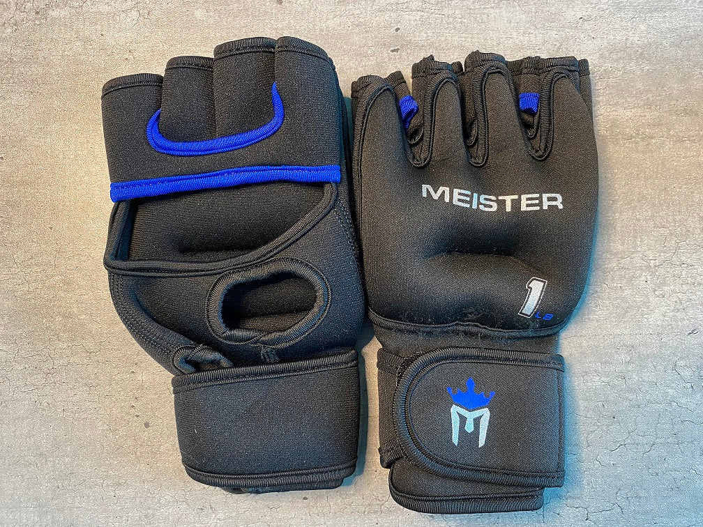 MEISTER 1LB WEIGHTED GLOVES - PAIR - Velcro Snag