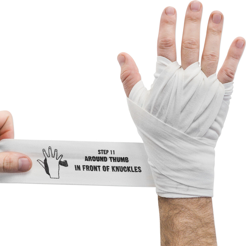 beast gear hand wraps Arrowway Instructional Hand Wraps w/ Printed Directions for Boxing & MMA - 142" Meister Elastic