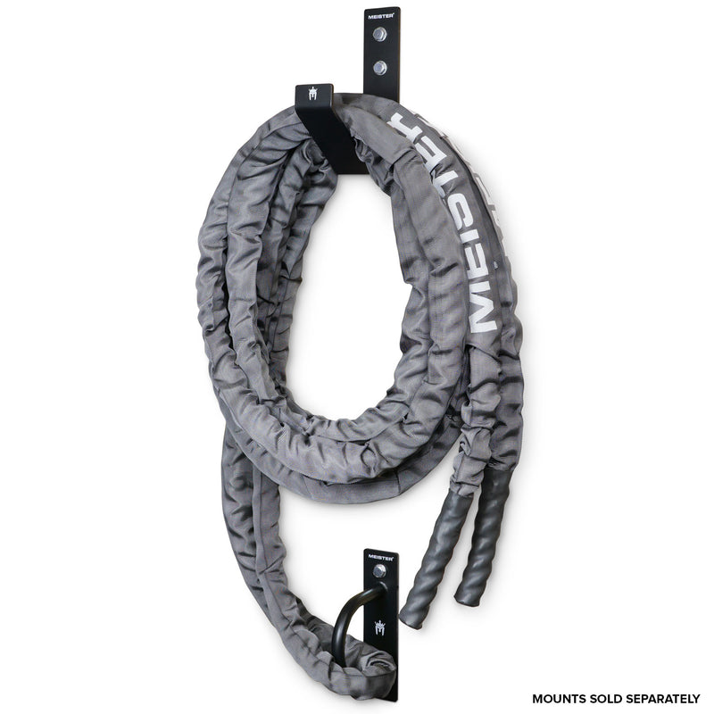 Meister Professional Sheathed Battle Rope - 1.5" Diameter / Gray