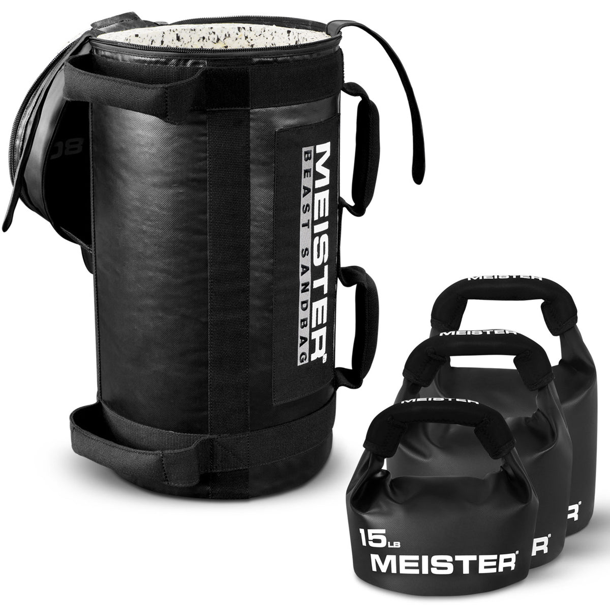 Meister 80lb BEAST Fitness Sandbag w/ Removable Kettlebells | Meister