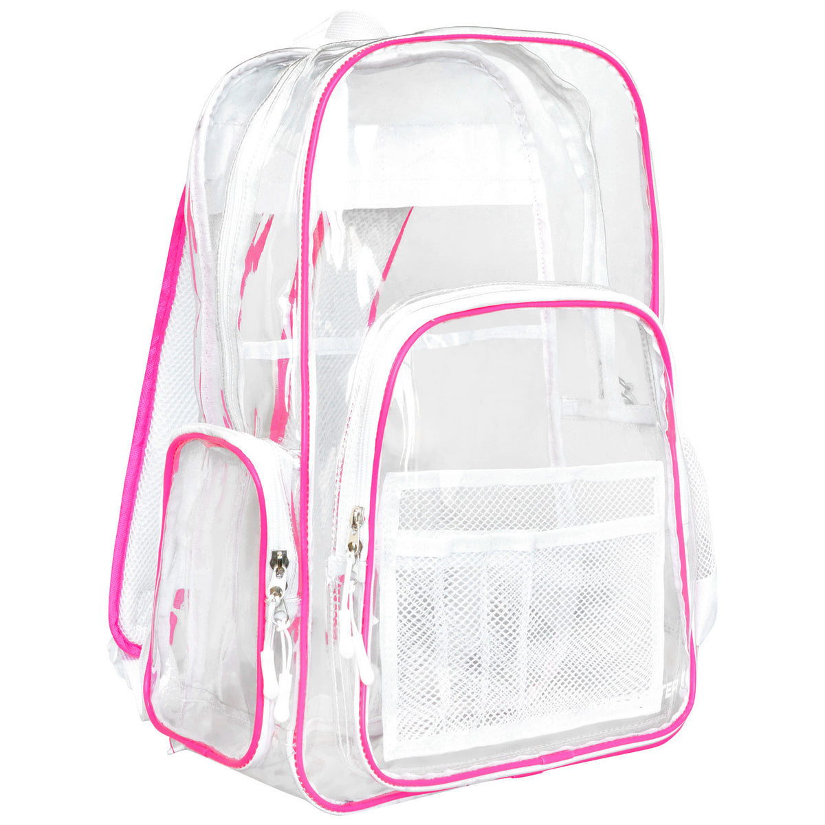 Meister All Access Clear Backpack Pink White Meister