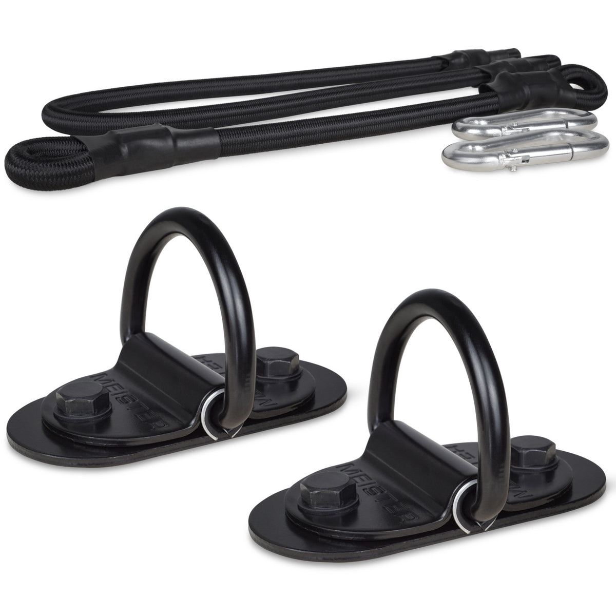Double-End Speed Bag D-Ring Anchor Mounting Kit w/ Bungees