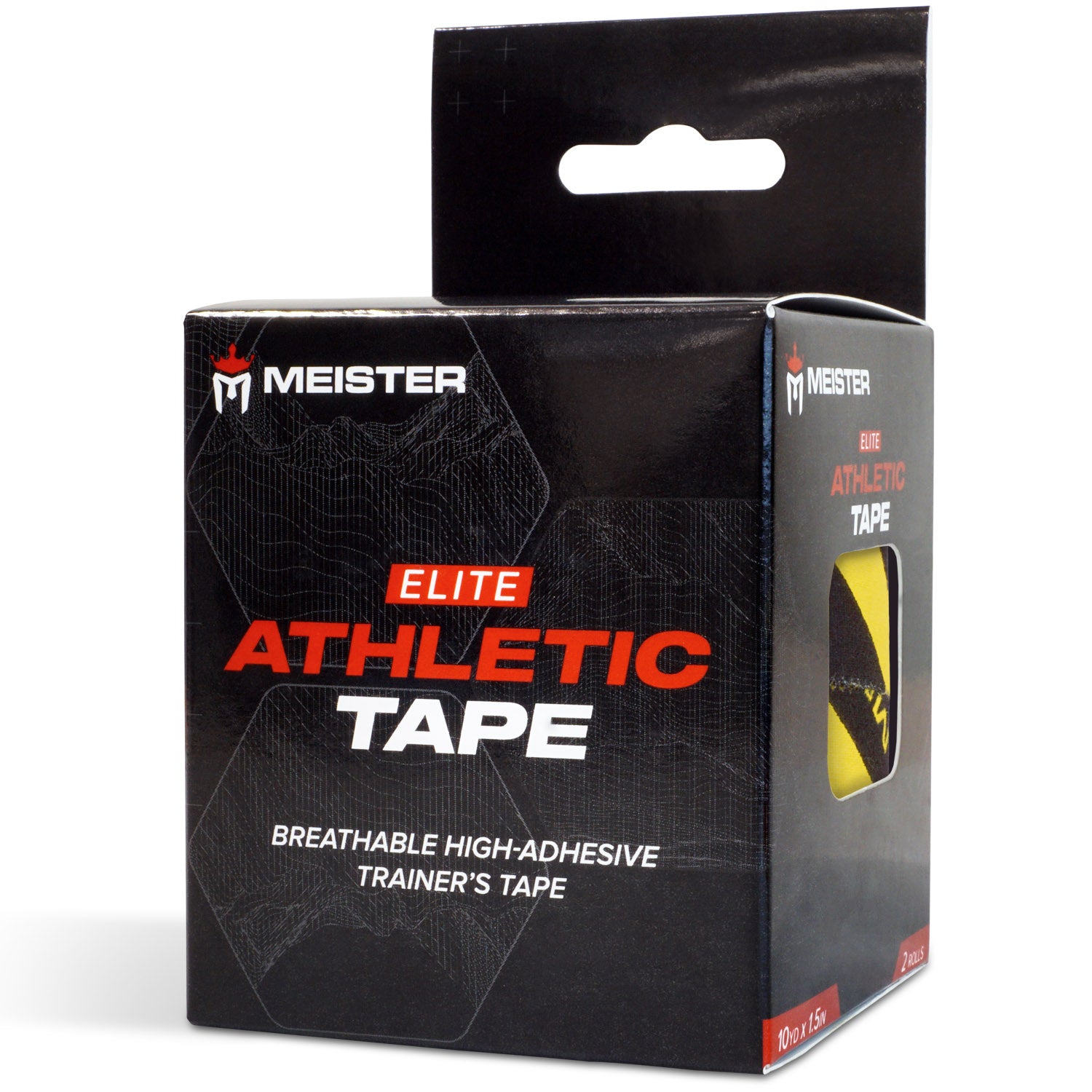 Meister Elite Porous Athletic Tape - 2 Roll Pack - Caution Tape
