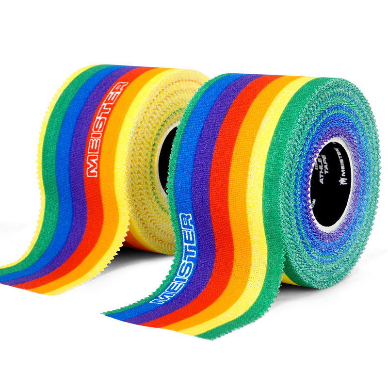 Meister Elite Porous Athletic Tape - 2 Roll Pack - Pride Flag
