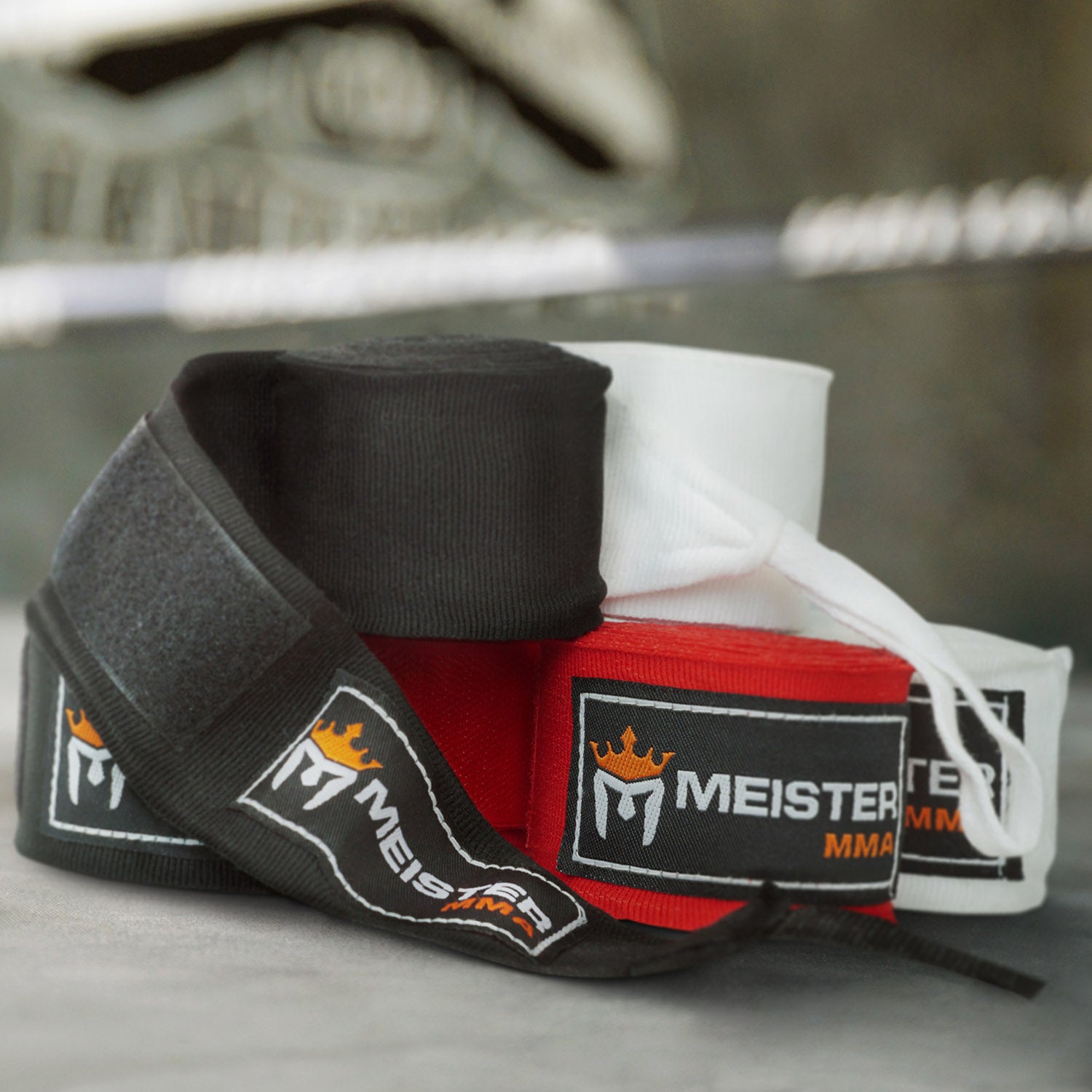 Meister Adult 180" Hand Wraps for MMA & Boxing - 3 Pairs Pack