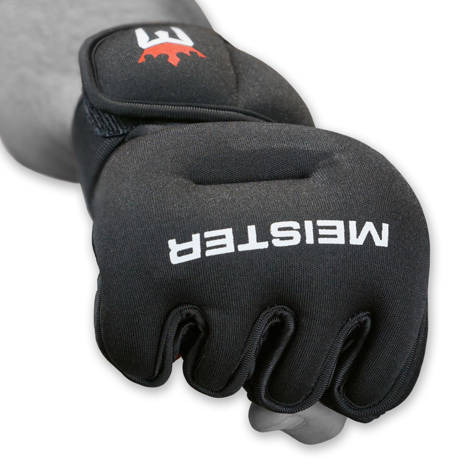 Meister 2lb Neoprene Weighted Gloves - Black/Red (Pair)