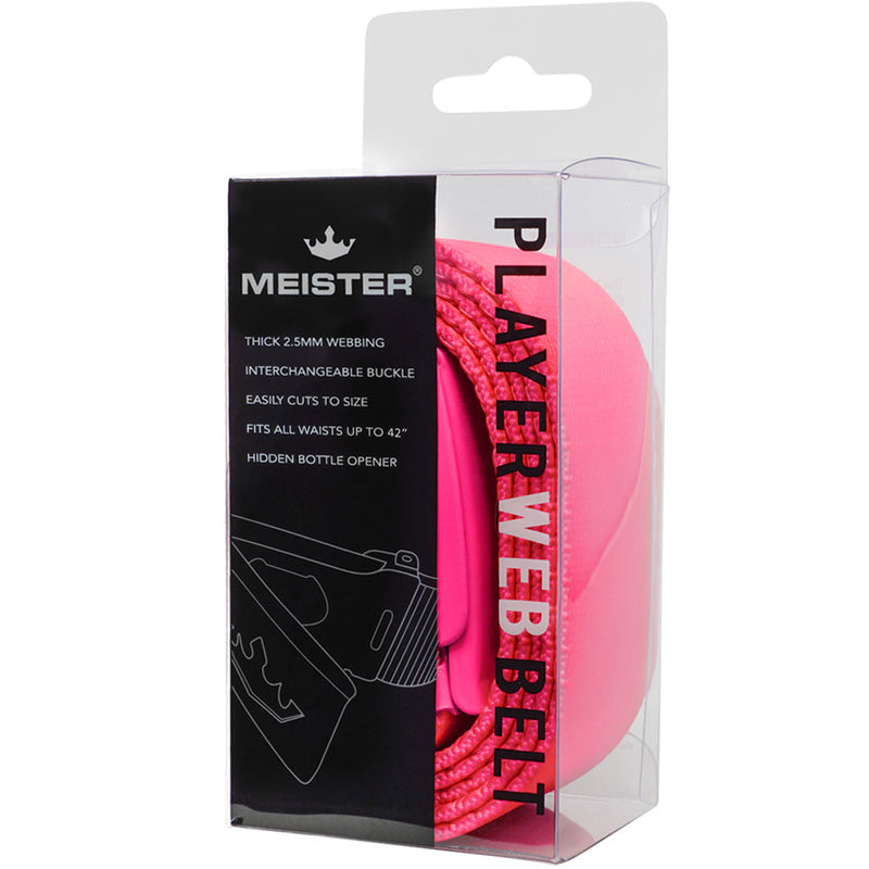 Meister Player Web Golf Belt - Hot Pink