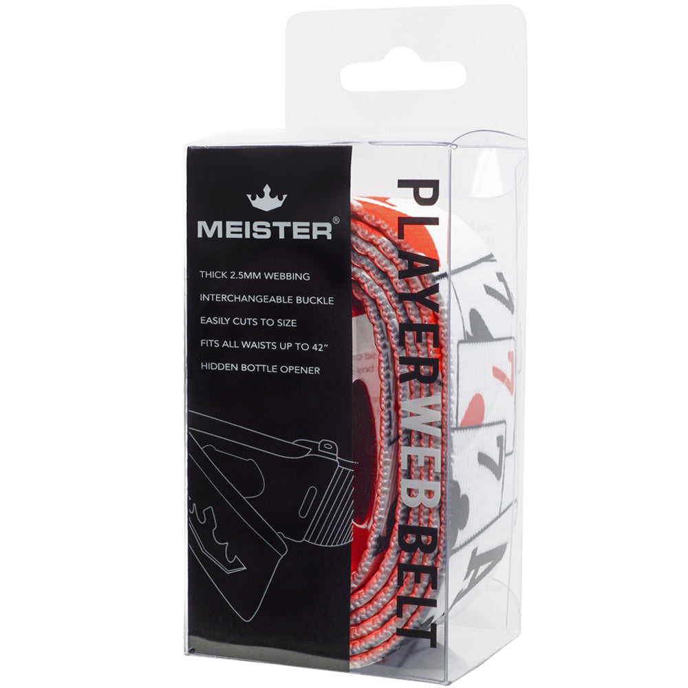 Meister Player Web Golf Belt - Stacked Deck