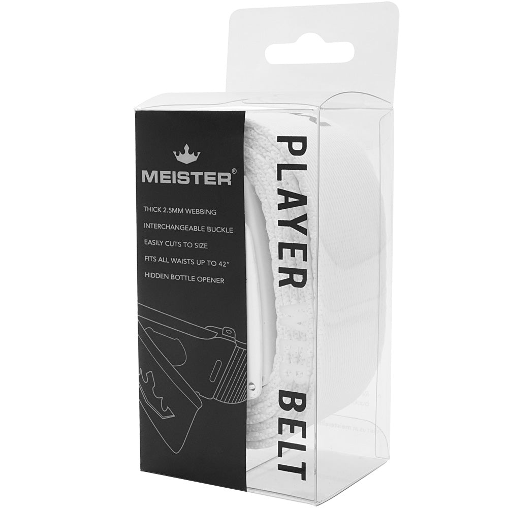 Meister Player Web Golf Belt - White
