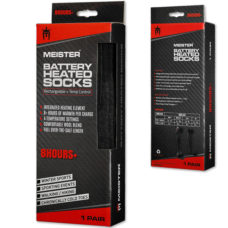 Meister Battery Heated Socks - 8+ Hour Model w/ Temp Control