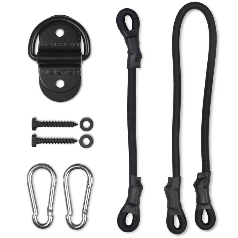 Meister Double-End Heavy Bag D-Ring Floor Anchor Kit w/ Bungees