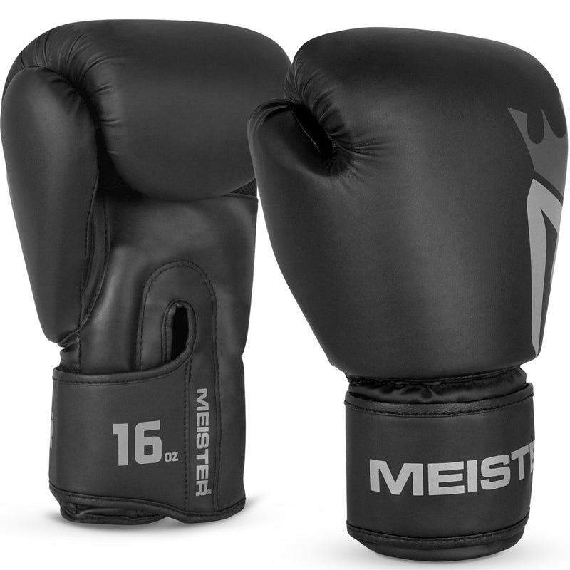 Meister 16oz [CRITICAL] Boxing Gloves - Matte Black