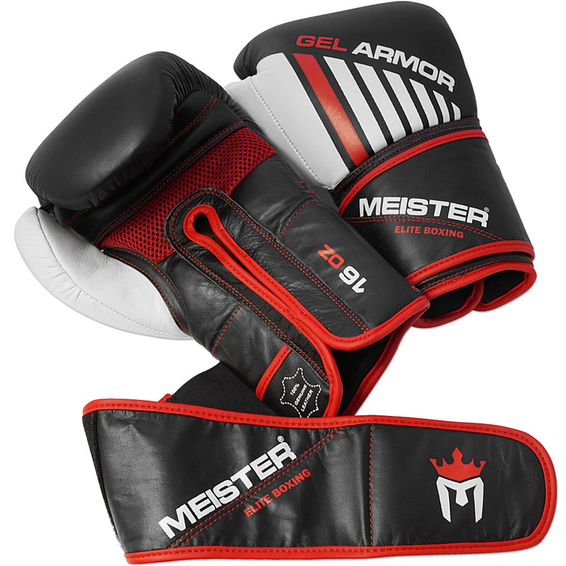Meister 16oz Gel Armor Training Boxing Gloves / Cowhide Leather
