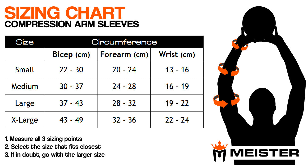 Meister HEX Compression Arm Sleeves (Pair) - Black