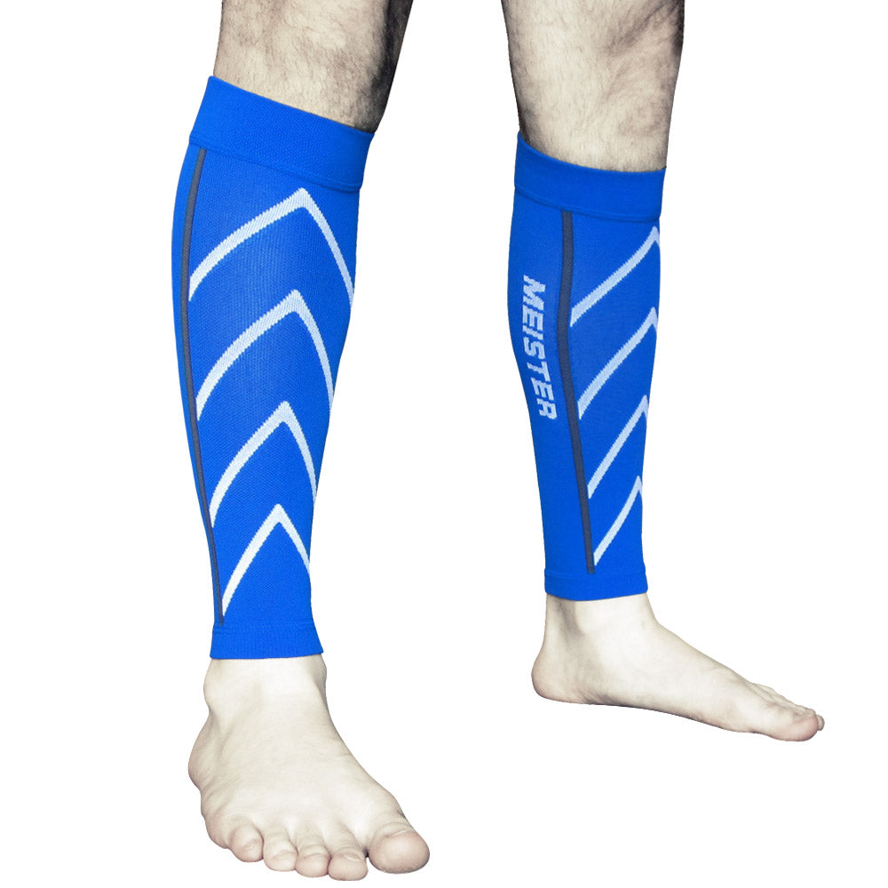 Graduated 20-25mmHg Compression Leg Sleeves (Pair) - Blue