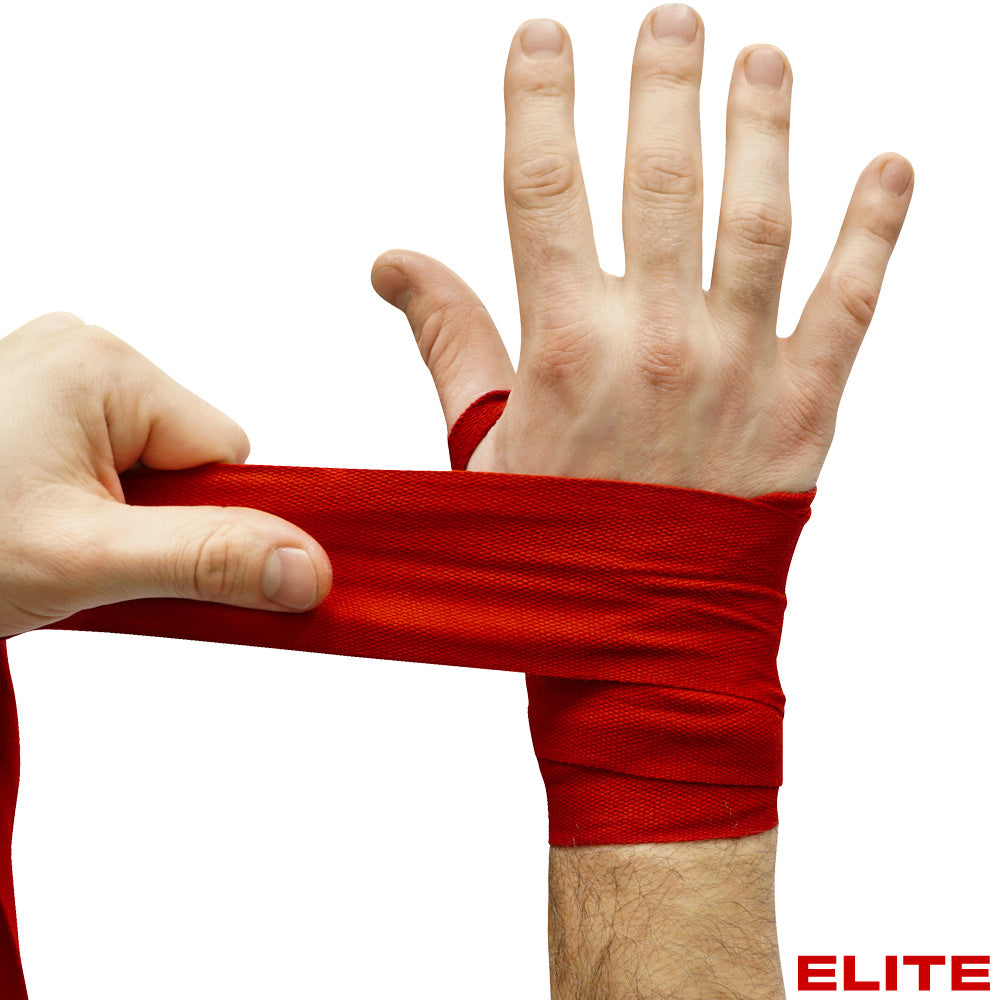 Meister ELITE 180" Elastic Hand Wraps - Blood Red