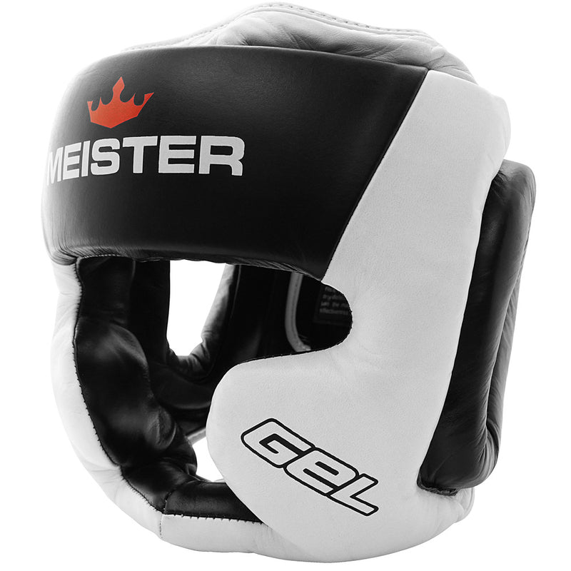 Meister Gel Full-Face Training Head Guard - White/Black/Red