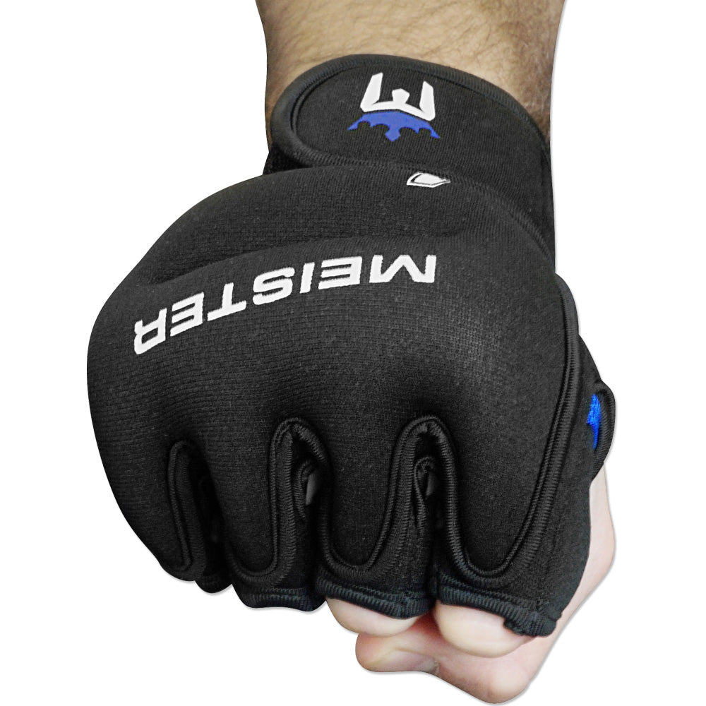 Meister 1lb Neoprene Weighted Gloves - Black/Blue (Pair)