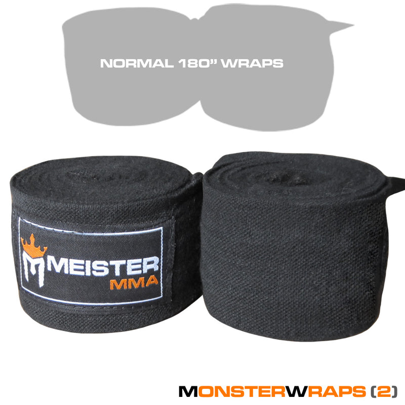 Meister MMA 180" Elastic Lycra MonsterWrap - Black