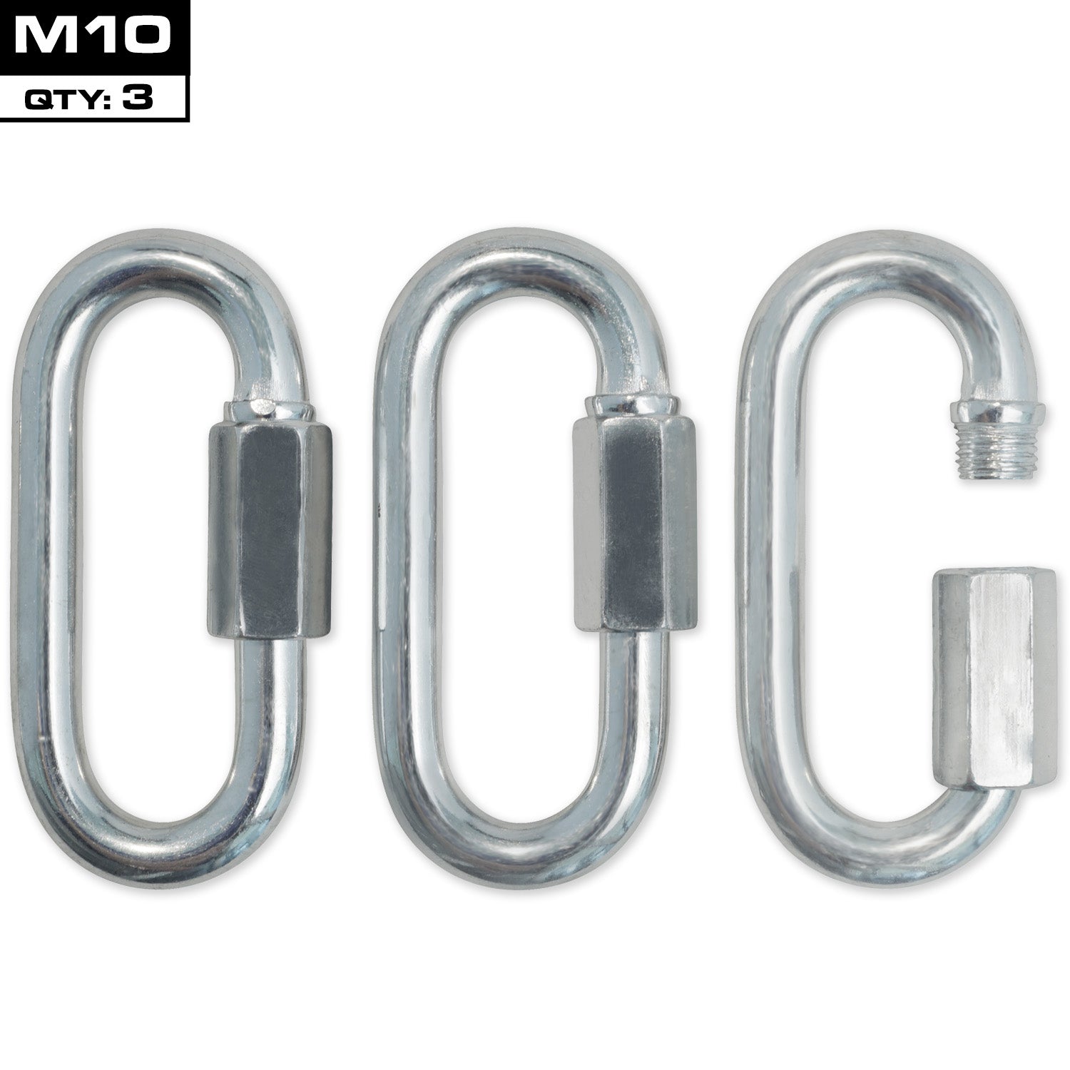 MEISTER QUICK LINK SCREWLOCK CARABINERS - M5 X 10 PACK - Galvanized