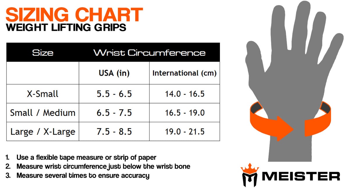 Reebok men's fitness gloves size chart best sale
