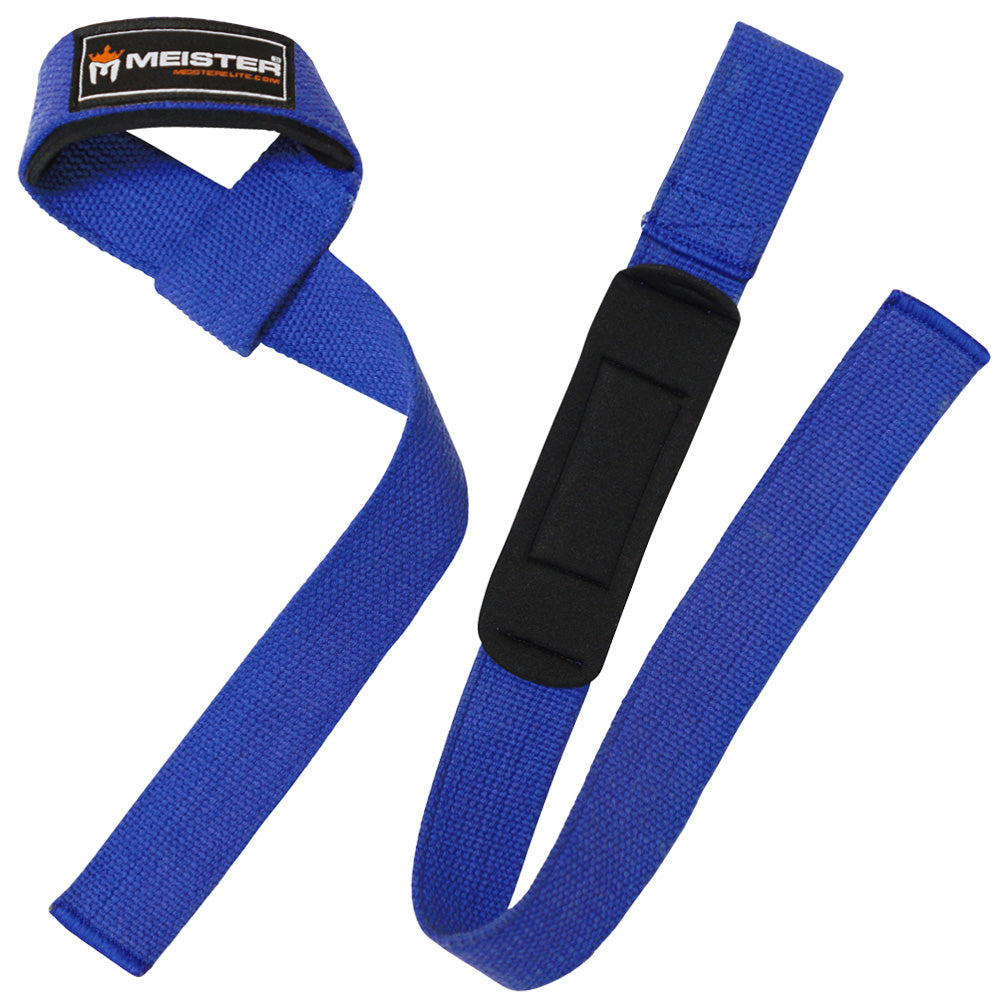 Neoprene-Padded Lifting Straps (Pair) - Blue