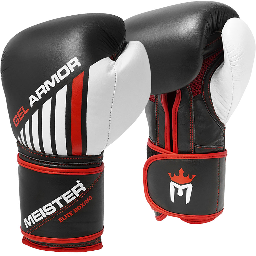 MEISTER 16oz GEL ARMOR TRAINING BOXING GLOVES - Leather Title Heavy Bag Mitts 797435694477 | eBay