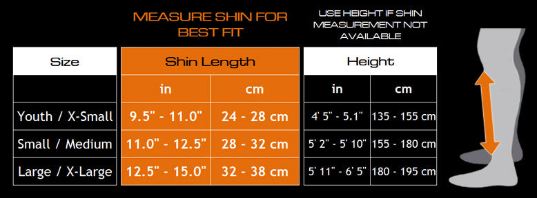 Fairtex Shin Guard Size Chart